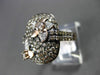 ESTATE 1.90CT FANCY YELLOW DIAMOND 14KT ROSE GOLD 3D RECTANGULAR FLOWER RING