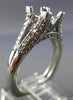ESTATE .70CT DIAMOND 14K WHITE GOLD 4 PRONG PAVE SEMI MOUNT ENGAGEMENT RING 1147
