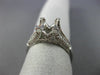ESTATE .70CT DIAMOND 14K WHITE GOLD 4 PRONG PAVE SEMI MOUNT ENGAGEMENT RING 1147