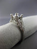ESTATE .70CT DIAMOND 14K WHITE GOLD 4 PRONG PAVE SEMI MOUNT ENGAGEMENT RING 1147