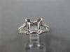 ESTATE .70CT DIAMOND 14K WHITE GOLD 4 PRONG PAVE SEMI MOUNT ENGAGEMENT RING 1147