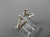 ESTATE .70CT DIAMOND 14K WHITE GOLD 4 PRONG PAVE SEMI MOUNT ENGAGEMENT RING 1147