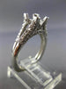 ESTATE .70CT DIAMOND 14K WHITE GOLD 4 PRONG PAVE SEMI MOUNT ENGAGEMENT RING 1147