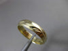 ESTATE WIDE 14KT YELLOW GOLD SHINY LEAF WEDDING ANNIVERSARY BAND RING 5mm #23405