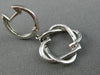 ESTATE .33CT DIAMOND 14K WHITE GOLD 3D DOUBLE HEART LOVE HUGGIE HANGING EARRINGS