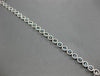 WIDE 3.22CT WHITE & BLUE DIAMOND 14KT WHITE GOLD CIRCULAR ETOILE TENNIS BRACELET