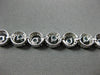 WIDE 3.22CT WHITE & BLUE DIAMOND 14KT WHITE GOLD CIRCULAR ETOILE TENNIS BRACELET