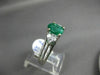 ESTATE 1.66CT DIAMOND & EMERALD 18KT TWO TONE GOLD DOUBLE HEART ENGAGEMENT RING