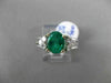 ESTATE 1.66CT DIAMOND & EMERALD 18KT TWO TONE GOLD DOUBLE HEART ENGAGEMENT RING