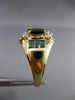 ESTATE 2.53CT DIAMOND & GREEN TOURMALINE 14K GOLD 3D OVAL ENGAGEMENT RING #25459