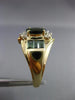 ESTATE 2.53CT DIAMOND & GREEN TOURMALINE 14K GOLD 3D OVAL ENGAGEMENT RING #25459