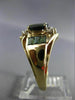 ESTATE 2.53CT DIAMOND & GREEN TOURMALINE 14K GOLD 3D OVAL ENGAGEMENT RING #25459