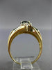 ESTATE 2.53CT DIAMOND & GREEN TOURMALINE 14K GOLD 3D OVAL ENGAGEMENT RING #25459