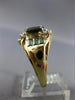 ESTATE 2.53CT DIAMOND & GREEN TOURMALINE 14K GOLD 3D OVAL ENGAGEMENT RING #25459