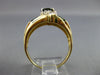 ESTATE 2.53CT DIAMOND & GREEN TOURMALINE 14K GOLD 3D OVAL ENGAGEMENT RING #25459