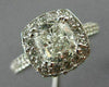 ESTATE 2.81CT EGL DIAMOND 14K WHITE GOLD 3D FILIGREE HALO ENGAGEMENT RING #22391