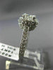 ESTATE 2.81CT EGL DIAMOND 14K WHITE GOLD 3D FILIGREE HALO ENGAGEMENT RING #22391