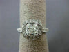 ESTATE 2.81CT EGL DIAMOND 14K WHITE GOLD 3D FILIGREE HALO ENGAGEMENT RING #22391