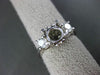 ESTATE .49CT DIAMOND 14KT WHITE GOLD 3 STONE SEMI MOUNT ENGAGEMENT RING #18598