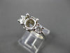 ESTATE .49CT DIAMOND 14KT WHITE GOLD 3 STONE SEMI MOUNT ENGAGEMENT RING #18598