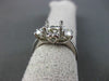 ESTATE .49CT DIAMOND 14KT WHITE GOLD 3 STONE SEMI MOUNT ENGAGEMENT RING #18598