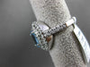 ESTATE 1.95CT DIAMOND & AQUAMARINE 14KT WHITE GOLD DOUBLE HALO ENGAGEMENT RING