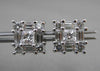ESTATE 1.65CT DIAMOND 14KT WHITE GOLD MULTI SHAPE SQUARE STUD EARRINGS #24045