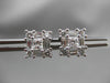 ESTATE 1.65CT DIAMOND 14KT WHITE GOLD MULTI SHAPE SQUARE STUD EARRINGS #24045