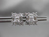 ESTATE 1.65CT DIAMOND 14KT WHITE GOLD MULTI SHAPE SQUARE STUD EARRINGS #24045