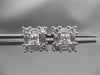 ESTATE 1.65CT DIAMOND 14KT WHITE GOLD MULTI SHAPE SQUARE STUD EARRINGS #24045