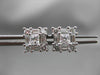 ESTATE 1.65CT DIAMOND 14KT WHITE GOLD MULTI SHAPE SQUARE STUD EARRINGS #24045