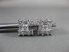 ESTATE 1.65CT DIAMOND 14KT WHITE GOLD MULTI SHAPE SQUARE STUD EARRINGS #24045