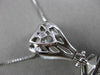 ESTATE MASSIVE 1.01CT DIAMOND 14KT WHITE GOLD 3D FILIGREE CROSS PENDANT & CHAIN