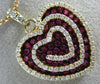 1.93CT DIAMOND & AAA PINK SAPPHIRE 18KT ROSE GOLD MULTI HEART SWIRL LOVE PENDANT