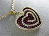 1.93CT DIAMOND & AAA PINK SAPPHIRE 18KT ROSE GOLD MULTI HEART SWIRL LOVE PENDANT