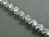 ESTATE 3.0CT DIAMOND 14K WHITE GOLD ROUND 3 PRONG TENNIS BRACELET W. SAFETY LOCK