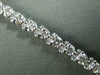 ESTATE 3.0CT DIAMOND 14K WHITE GOLD ROUND 3 PRONG TENNIS BRACELET W. SAFETY LOCK