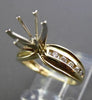 ESTATE .20CT DIAMOND 14KT YELLOW GOLD 10 STONE SEMI MOUNT ENGAGEMENT RING #1472