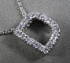 ESTATE LARGE .17CT DIAMOND 14KT WHITE GOLD 3D PAVE " D " FLOATING PENDANT #211