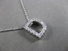 ESTATE LARGE .17CT DIAMOND 14KT WHITE GOLD 3D PAVE " D " FLOATING PENDANT #211