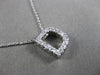 ESTATE LARGE .17CT DIAMOND 14KT WHITE GOLD 3D PAVE " D " FLOATING PENDANT #211