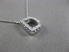 ESTATE LARGE .17CT DIAMOND 14KT WHITE GOLD 3D PAVE " D " FLOATING PENDANT #211