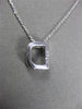 ESTATE LARGE .17CT DIAMOND 14KT WHITE GOLD 3D PAVE " D " FLOATING PENDANT #211