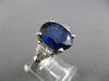 ESTATE LARGE 5.30CT DIAMOND & AAA SAPPHIRE 14KT WHITE GOLD ENGAGEMENT RING 25737