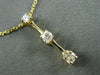 ESTATE .12CT DIAMOND 14K YELLOW GOLD 3 STONE GRADUATING JOURNEY FLOATING PENDANT