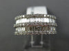 ESTATE 1.62CT ROUND & BAGUETTE DIAMOND 18K WHITE GOLD MULTI ROW ANNIVERSARY RING