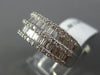 ESTATE 1.62CT ROUND & BAGUETTE DIAMOND 18K WHITE GOLD MULTI ROW ANNIVERSARY RING
