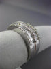 ESTATE 1.62CT ROUND & BAGUETTE DIAMOND 18K WHITE GOLD MULTI ROW ANNIVERSARY RING