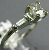 ANTIQUE 1.12CT OLD MINE DIAMOND PLATINUM CLASSIC 3 STONE ENGAGEMENT RING #25818