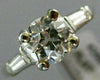 ANTIQUE 1.12CT OLD MINE DIAMOND PLATINUM CLASSIC 3 STONE ENGAGEMENT RING #25818
